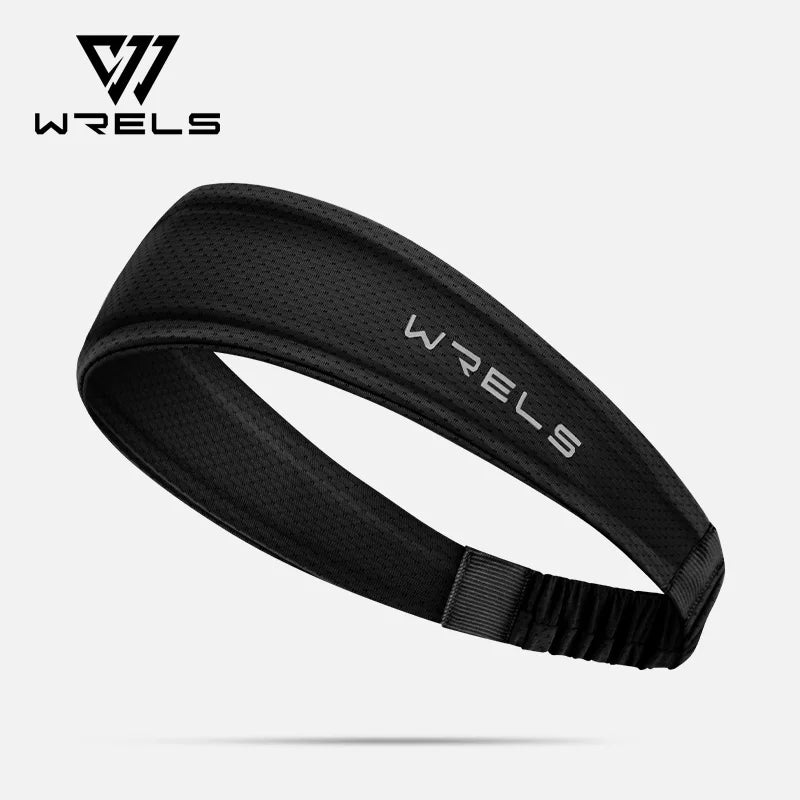 WRELS Fitness-Stirnbänder, Eisseide, Workout-Stirnband, kühlendes Stirnband, rutschfestes Laufschweißband, feuchtigkeitsableitendes Haarband