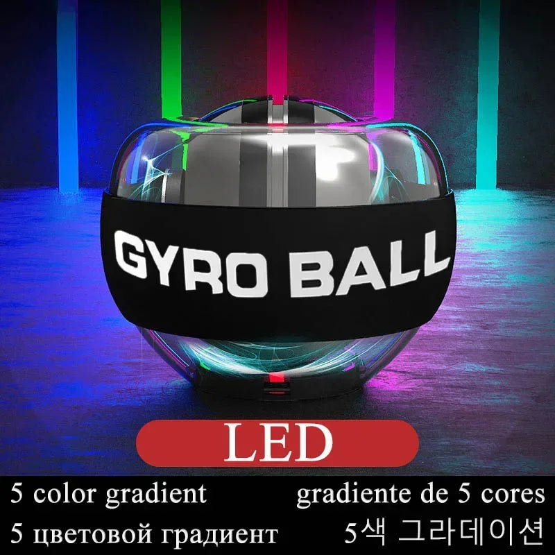 LED Handgelenktrainerball Power Ball Auto-Start gyroskopischer Arm Hand Unterarm Trainer Power Wrist Gyro Ball Sport Fitness Equipment