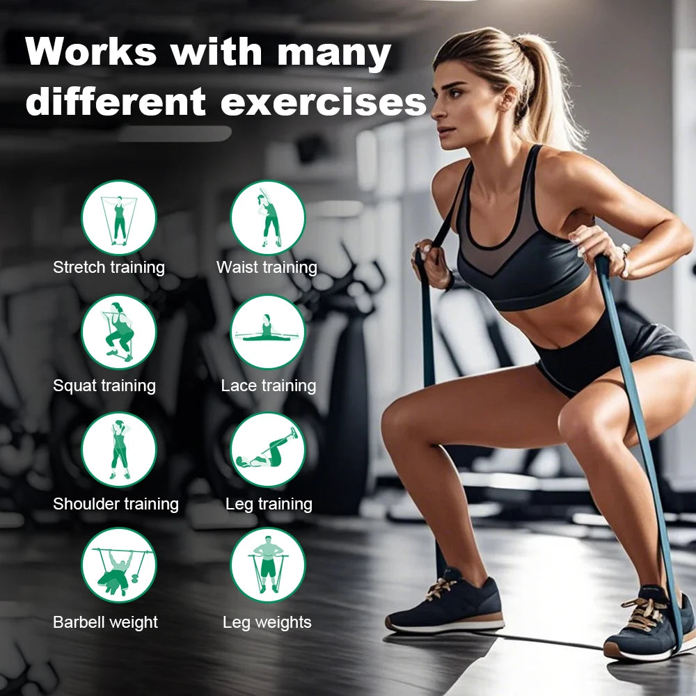5~120lbs Fitness Widerstandsband Boxen Agilitätstraining Workout Fitnessstudio-Ausrüstung Yoga Pilates-Zubehör Gummiband Heim-Fitnessstudio