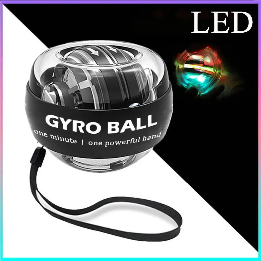 LED Handgelenktrainerball Power Ball Auto-Start gyroskopischer Arm Hand Unterarm Trainer Power Wrist Gyro Ball Sport Fitness Equipment