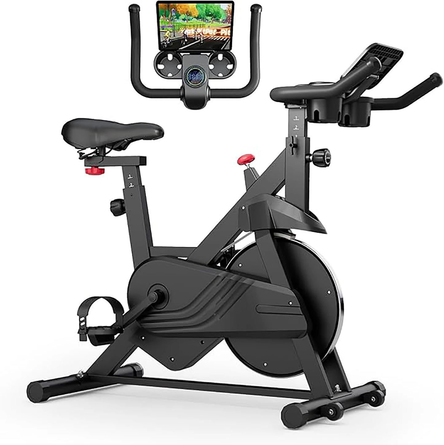Superun Heimtrainer mit magnetischer Steuerung, großer Tablet-Halter, bequemer Sitz, Indoor-Cycling-Bike, Cardio-Fitness-Bike
