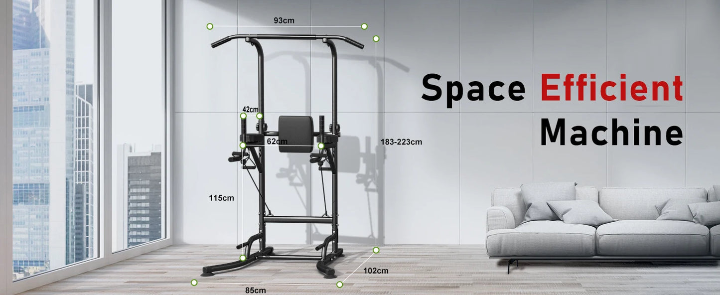 Power Tower Dip Station Klimmzugstange Multifunktionale Power Tower Liegestütz Workout Bauchübung für das Home Gym Krafttraining