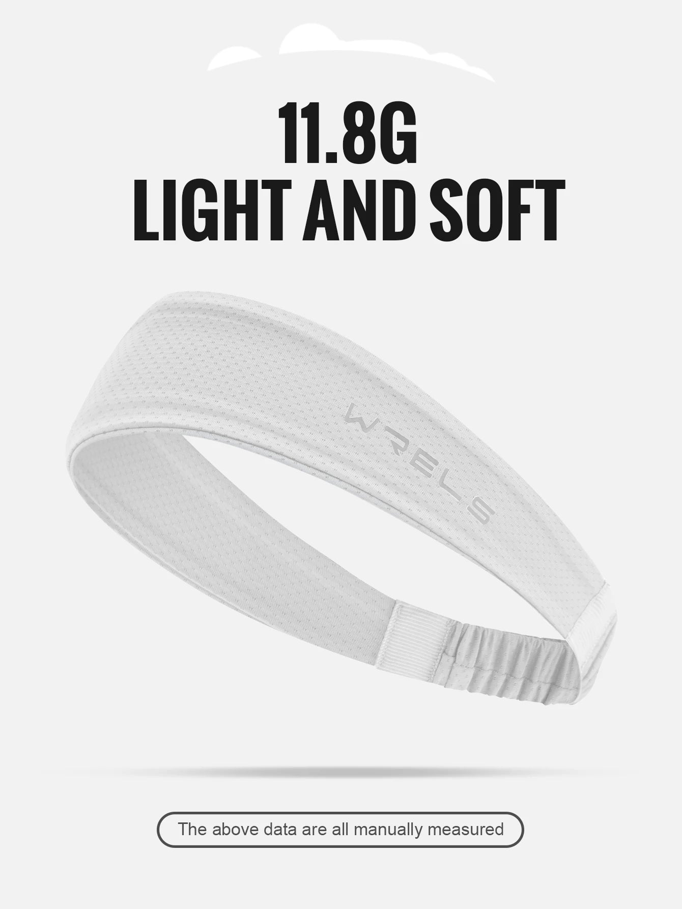 WRELS Fitness-Stirnbänder, Eisseide, Workout-Stirnband, kühlendes Stirnband, rutschfestes Laufschweißband, feuchtigkeitsableitendes Haarband