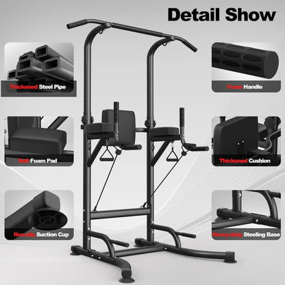 Power Tower Dip Station Klimmzugstange Multifunktionale Power Tower Liegestütz Workout Bauchübung für das Home Gym Krafttraining