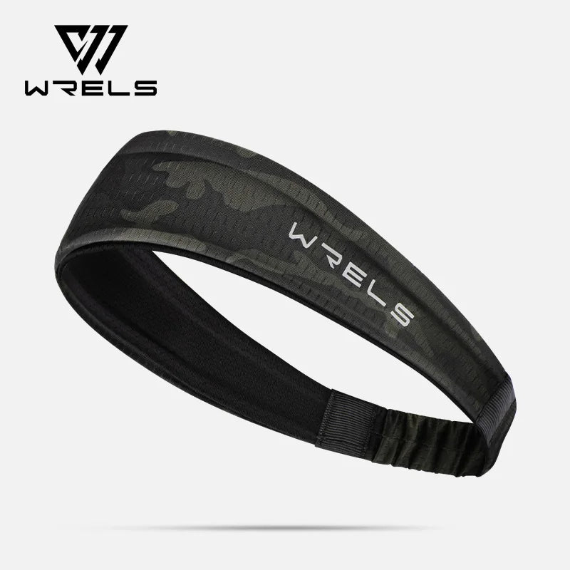 WRELS Fitness-Stirnbänder, Eisseide, Workout-Stirnband, kühlendes Stirnband, rutschfestes Laufschweißband, feuchtigkeitsableitendes Haarband