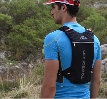 Outdoor Trail Running 5L ultraleichter Rucksack Hydrationslaufweste für Männer atmungsaktive Marathon-Fahrradtasche Wasserflasche 500ML