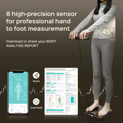 Intelligente Bioimpedanzwaage Intelligente Körperanalysewaage Digitale Waage Körperfettwaage Balance Bioimpedanzwaage