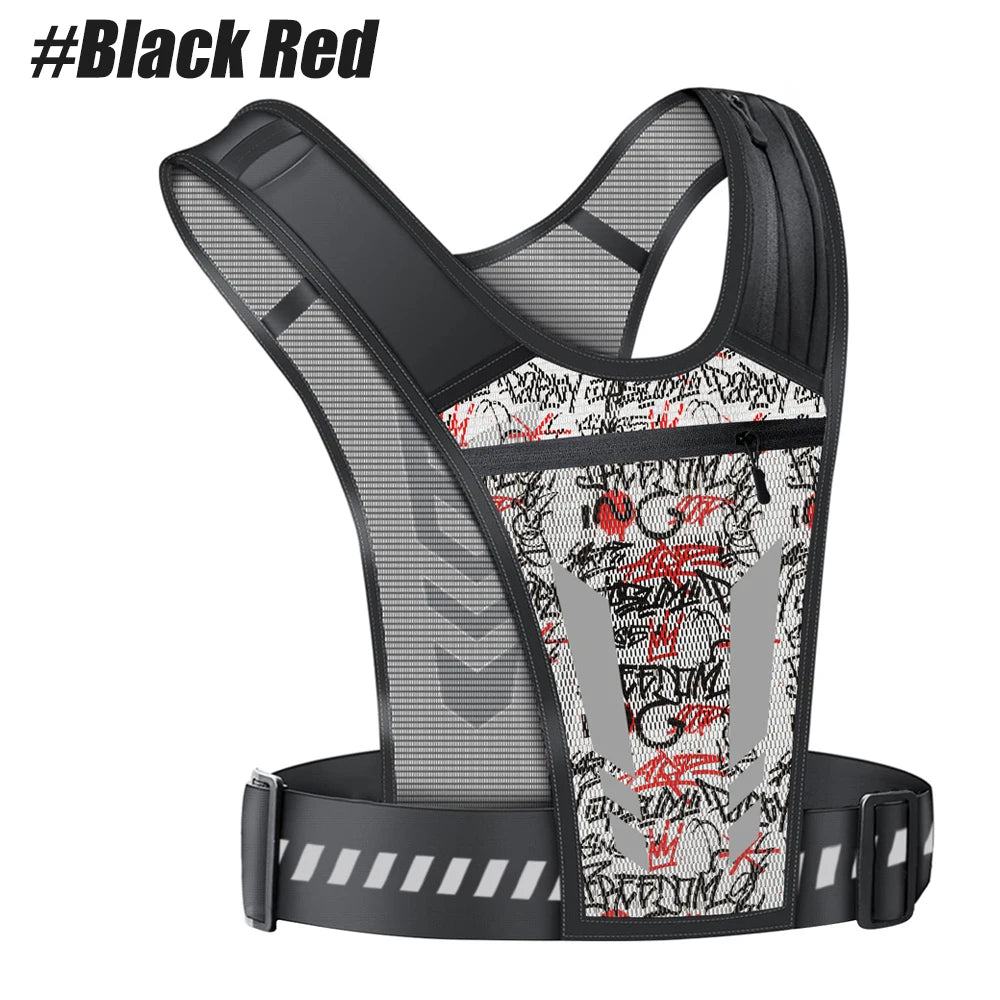 Reflektierende Lauf-Telefonhalter-Weste für Männer und Frauen, Joggen, Gehen, Sport, Fitnessstudio, Workout, 1 Stück verstellbare Träger mit Schlüssel Tasche