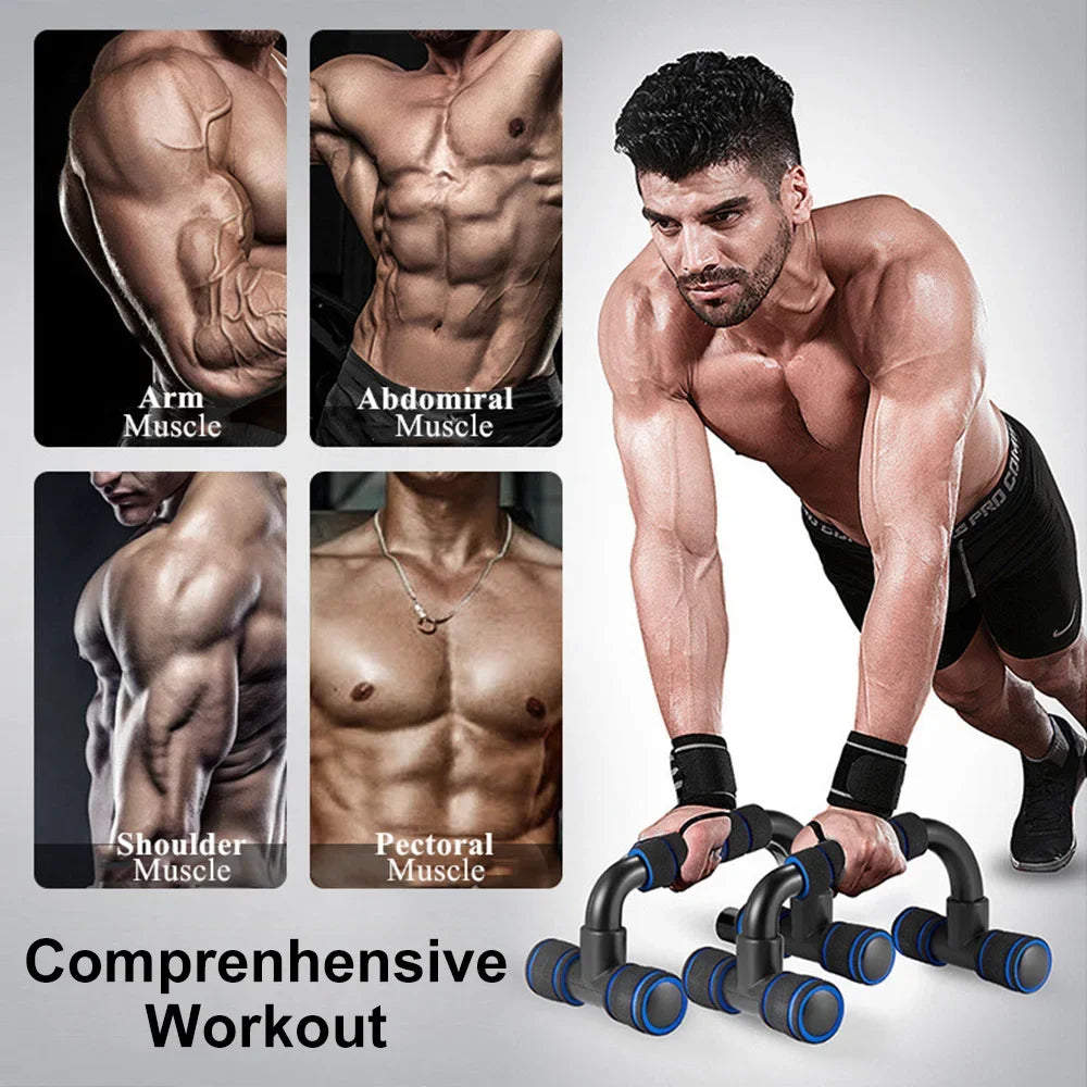 Non-Slip Push Up H-Shaped Support Bar Stand Home Fitness Power Rack Gym Handles Pushup Bars Exercise Arm Chest Muscle Training
