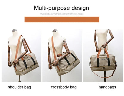 Reise-Sporttasche, Kurzstreckengepäck, tragbare Fitnesstaschen, Schulter-Crossbody-Brusttasche, Handtaschen, Reisetasche, Handgepäck, Weekender-Tasche
