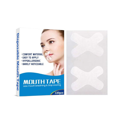 120 Stück/Box Mundtape Schlafstreifen gegen Schnarchen, Mundatmungs-Tape zur Verbesserung des Schlafs, Mund-Sticker für Schnarchen, Lippenpflaster