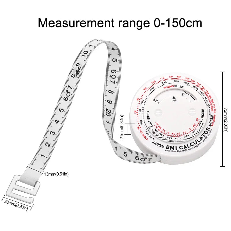 BMI-Rechner Automatisches Teleskop-Maßband Körpermaßband Zentimeter Nähmaßwerkzeuge