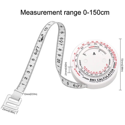 BMI-Rechner Automatisches Teleskop-Maßband Körpermaßband Zentimeter Nähmaßwerkzeuge