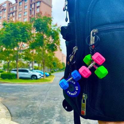 2025 Neue Hantel Schlüsselanhänger DIY Silikon Hantel Schlüsselanhänger Fitness Geschenke für Fitness-Liebhaber, Geschenk für Fitnesstrainer, Rucksack Auto Schlüsselanhänger