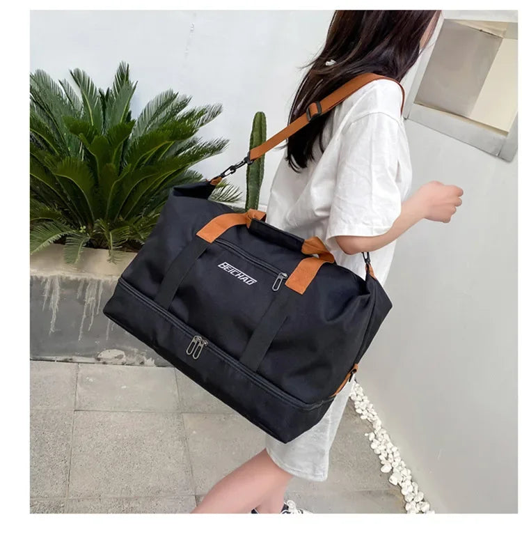 Reise-Sporttasche, Kurzstreckengepäck, tragbare Fitnesstaschen, Schulter-Crossbody-Brusttasche, Handtaschen, Reisetasche, Handgepäck, Weekender-Tasche