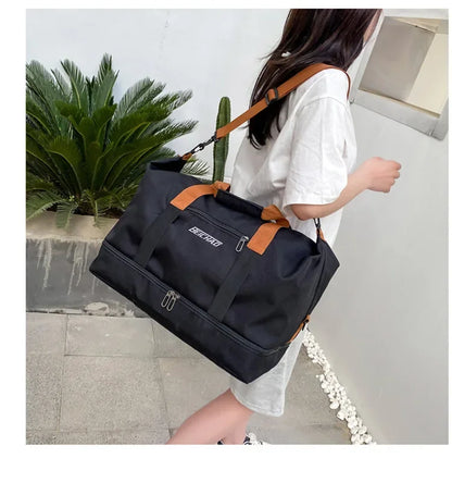 Reise-Sporttasche, Kurzstreckengepäck, tragbare Fitnesstaschen, Schulter-Crossbody-Brusttasche, Handtaschen, Reisetasche, Handgepäck, Weekender-Tasche