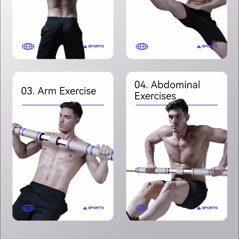 Teleskop-Klimmzugstange für die Tür, rutschfest, Klimmzug-Fitnessgerät, verstellbar, für das Krafttraining zu Hause, strapazierfähig, für Männer und Frauen