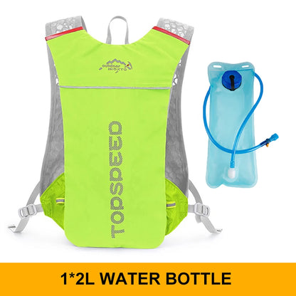 Outdoor Trail Running 5L ultraleichter Rucksack Hydrationslaufweste für Männer atmungsaktive Marathon-Fahrradtasche Wasserflasche 500ML
