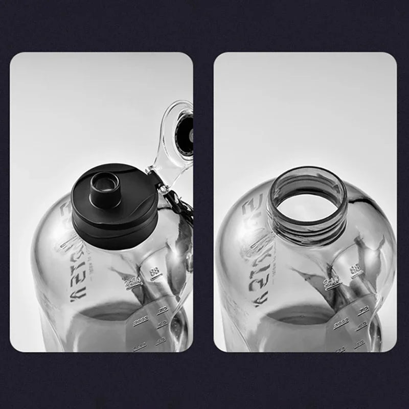 1,7L/2,7L Sport-Wasserflasche Gym Radfahren Becher Tragbare große Kapazität Wasserflasche für Fitness Camping Männer Wasserkocher