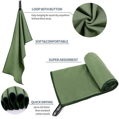 Hochwertiges Strandtuch aus Mikrofaser, schnell trocknendes Handtuch, Outdoor-Sport, Reisen, Fitness, Gymnastik, Joggen, Schwimmen, Yoga, Naturehike