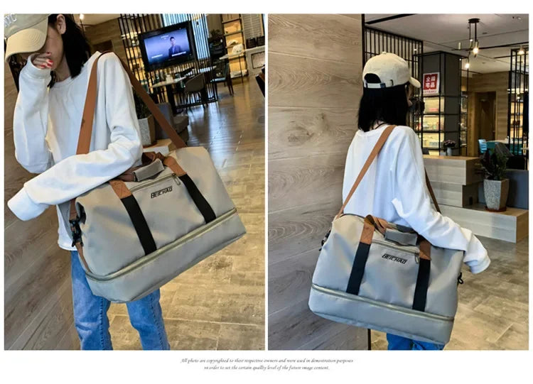Reise-Sporttasche, Kurzstreckengepäck, tragbare Fitnesstaschen, Schulter-Crossbody-Brusttasche, Handtaschen, Reisetasche, Handgepäck, Weekender-Tasche