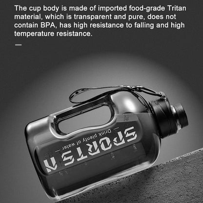 1,7L/2,7L Sport-Wasserflasche Gym Radfahren Becher Tragbare große Kapazität Wasserflasche für Fitness Camping Männer Wasserkocher