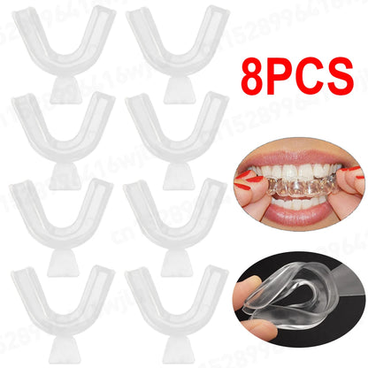 2-8PCS Antischnarchen Bruxismus Schlafmundschutz Tray Stoppt Zähneknirschen Schlafhilfe Nachtschutz Zahnfleischschutz Mundgesundheitspflege