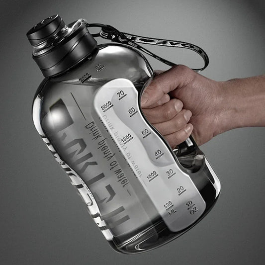 1,7L/2,7L Sport-Wasserflasche Gym Radfahren Becher Tragbare große Kapazität Wasserflasche für Fitness Camping Männer Wasserkocher