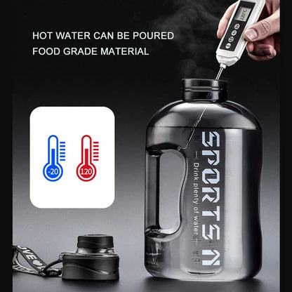 1,7L/2,7L Sport-Wasserflasche Gym Radfahren Becher Tragbare große Kapazität Wasserflasche für Fitness Camping Männer Wasserkocher