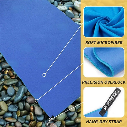 Schnelltrockendes Sporthandtuch Ultraweich Schwimmen Fitness Camping Laufen Superabsorbierende Waschlappen Handtücher Reiseaccessoires