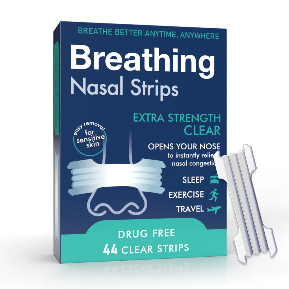 44/200PCS Atem-Nasenstreifen Extra Stark Sport Nasenstreifen Besserer Schlaf Nicht-invasive Anti-Schnarch-Streifen für Erwachsene und Kinder