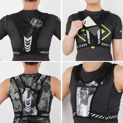 Reflektierende Lauf-Telefonhalter-Weste für Männer und Frauen, Joggen, Gehen, Sport, Fitnessstudio, Workout, 1 Stück verstellbare Träger mit Schlüssel Tasche