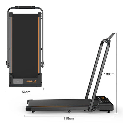 Formill FT51 2 in 1 Laufband, Maximalgeschwindigkeit 1-10 km/h elektrisches Laufband, installationsfrei, Lauf- und Joggingmaschine für zuhause