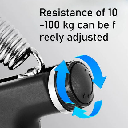 10-100 kg verstellbarer schwerer Griff Fitness-Handtrainer Griff FatGrip Handgelenk Kraftsteigerung Federmesser Fingerkneifen Karpal erweitern