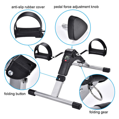 Faltbarer Indoor-Fahrradtrainer - Fitnessgerät für Beintraining