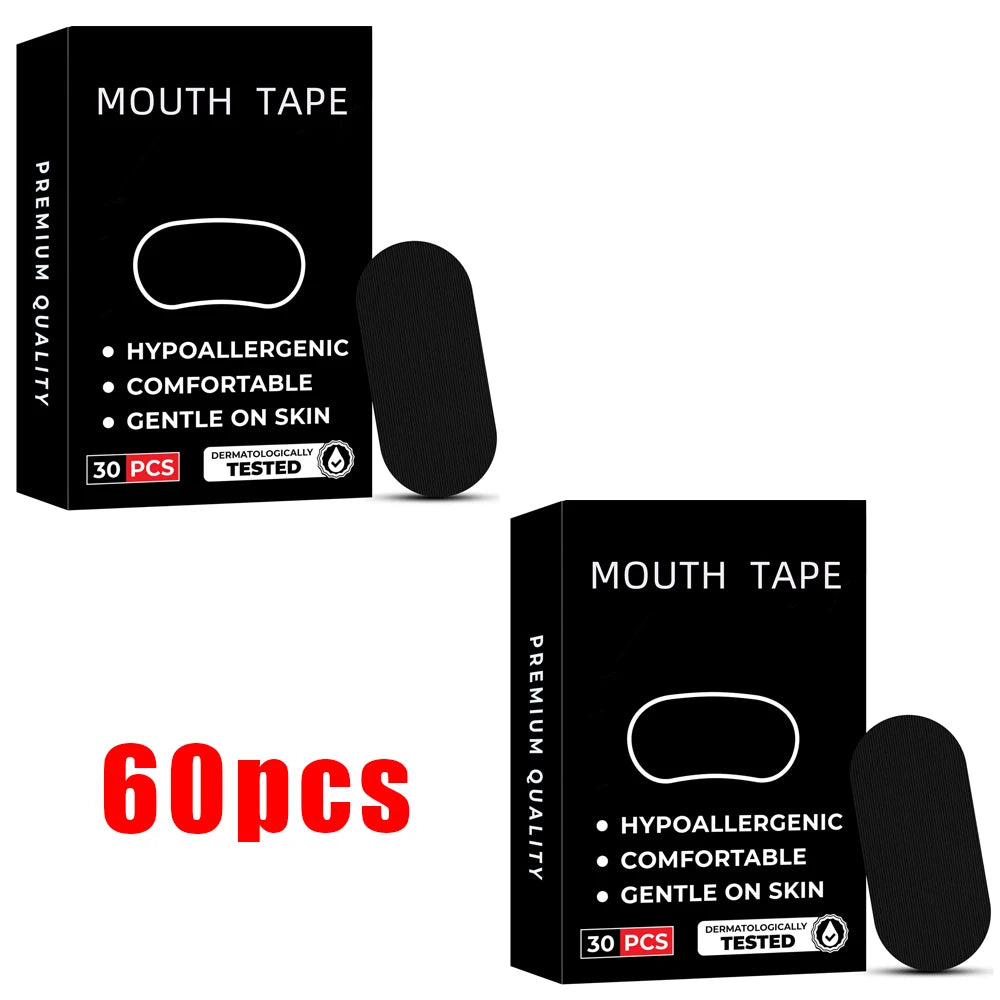 30/60/90 Stück Anti-Schnarch Schlaf-Mundtape Beste Atem Nasenstrips Medizinische Qualität Verbesserte Schlaf-Schnarch-Linderung