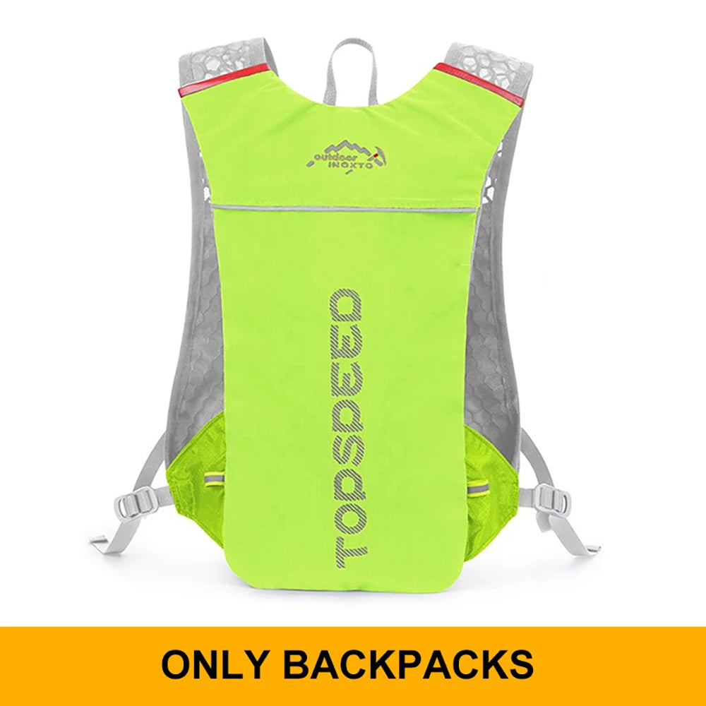 Outdoor Trail Running 5L ultraleichter Rucksack Hydrationslaufweste für Männer atmungsaktive Marathon-Fahrradtasche Wasserflasche 500ML