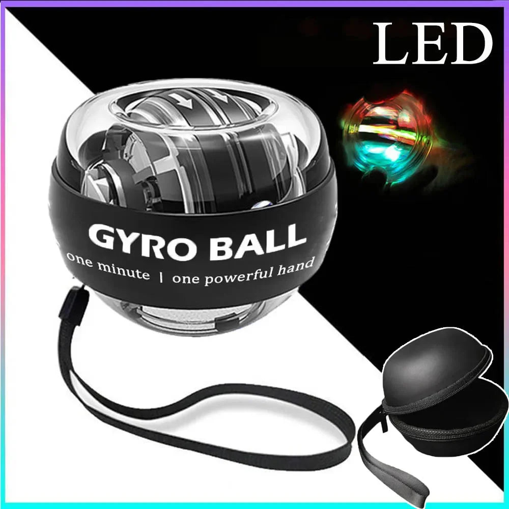 LED Handgelenktrainerball Power Ball Auto-Start gyroskopischer Arm Hand Unterarm Trainer Power Wrist Gyro Ball Sport Fitness Equipment