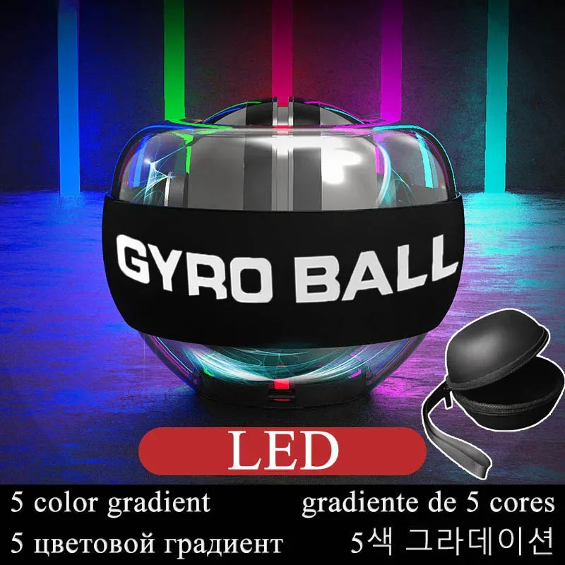 LED Handgelenktrainerball Power Ball Auto-Start gyroskopischer Arm Hand Unterarm Trainer Power Wrist Gyro Ball Sport Fitness Equipment
