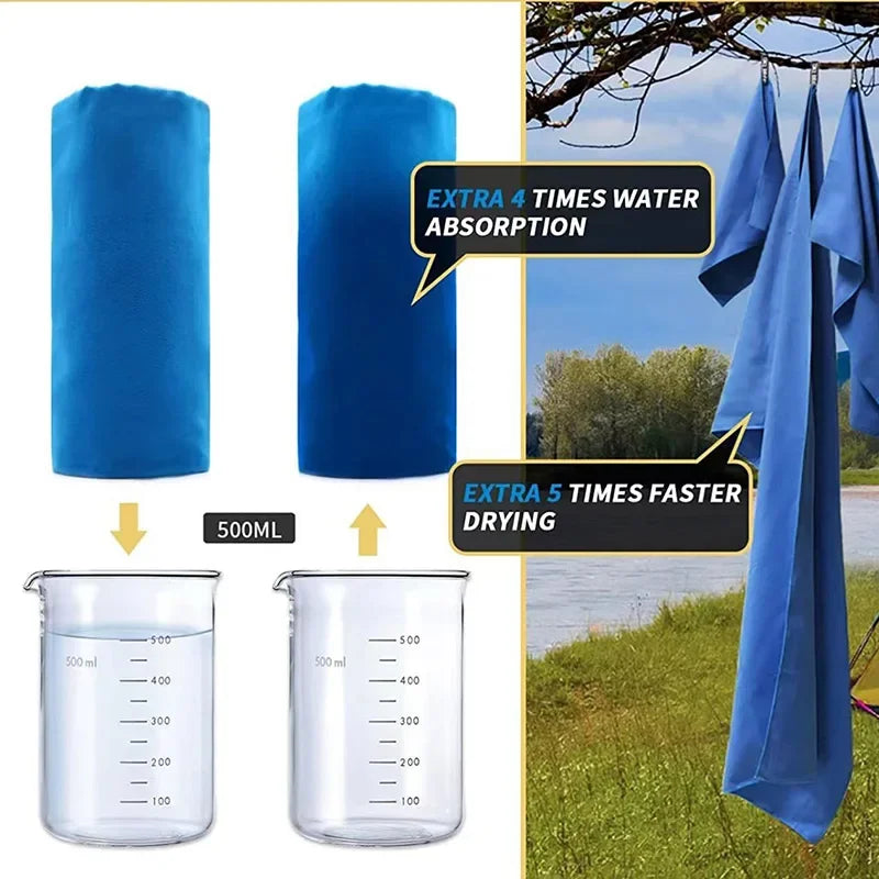 Schnelltrockendes Sporthandtuch Ultraweich Schwimmen Fitness Camping Laufen Superabsorbierende Waschlappen Handtücher Reiseaccessoires