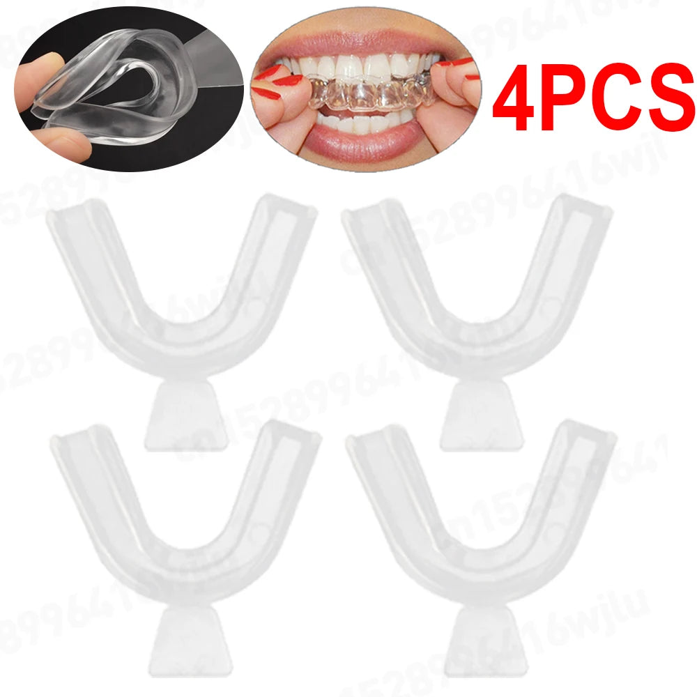 2-8PCS Antischnarchen Bruxismus Schlafmundschutz Tray Stoppt Zähneknirschen Schlafhilfe Nachtschutz Zahnfleischschutz Mundgesundheitspflege