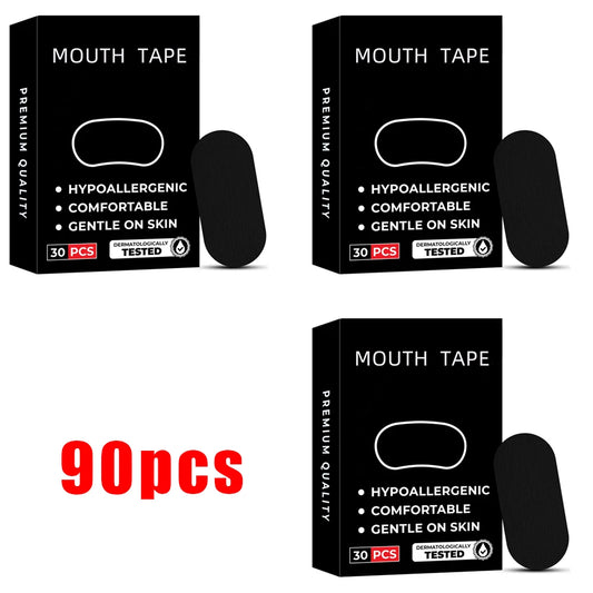 30/60/90 Stück Anti-Schnarch Schlaf-Mundtape Beste Atem Nasenstrips Medizinische Qualität Verbesserte Schlaf-Schnarch-Linderung