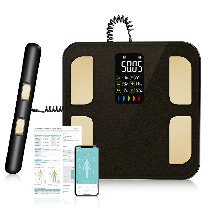 Intelligente Bioimpedanzwaage Intelligente Körperanalysewaage Digitale Waage Körperfettwaage Balance Bioimpedanzwaage
