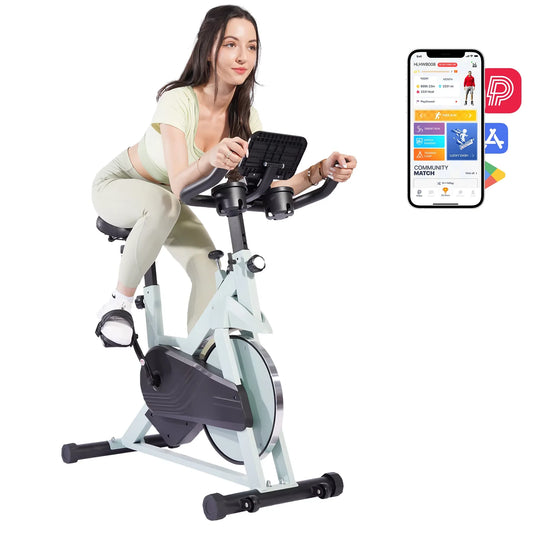 Superun Heimtrainer mit magnetischer Steuerung, großer Tablet-Halter, bequemer Sitz, Indoor-Cycling-Bike, Cardio-Fitness-Bike