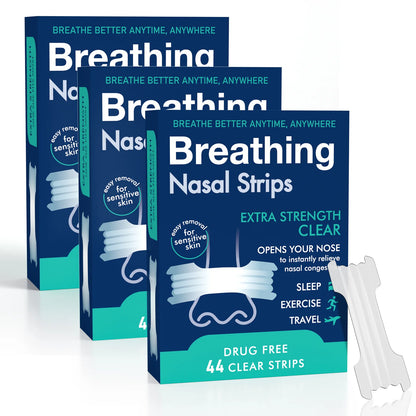 44/200PCS Atem-Nasenstreifen Extra Stark Sport Nasenstreifen Besserer Schlaf Nicht-invasive Anti-Schnarch-Streifen für Erwachsene und Kinder