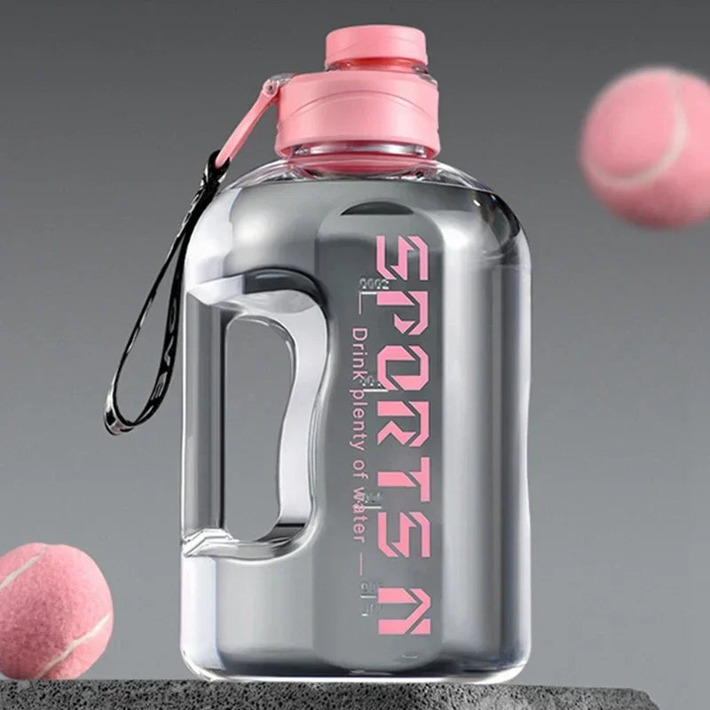 1,7L/2,7L Sport-Wasserflasche Gym Radfahren Becher Tragbare große Kapazität Wasserflasche für Fitness Camping Männer Wasserkocher