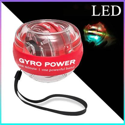 LED Handgelenktrainerball Power Ball Auto-Start gyroskopischer Arm Hand Unterarm Trainer Power Wrist Gyro Ball Sport Fitness Equipment