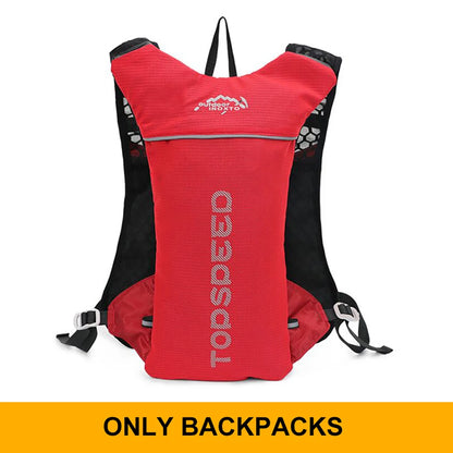 Outdoor Trail Running 5L ultraleichter Rucksack Hydrationslaufweste für Männer atmungsaktive Marathon-Fahrradtasche Wasserflasche 500ML