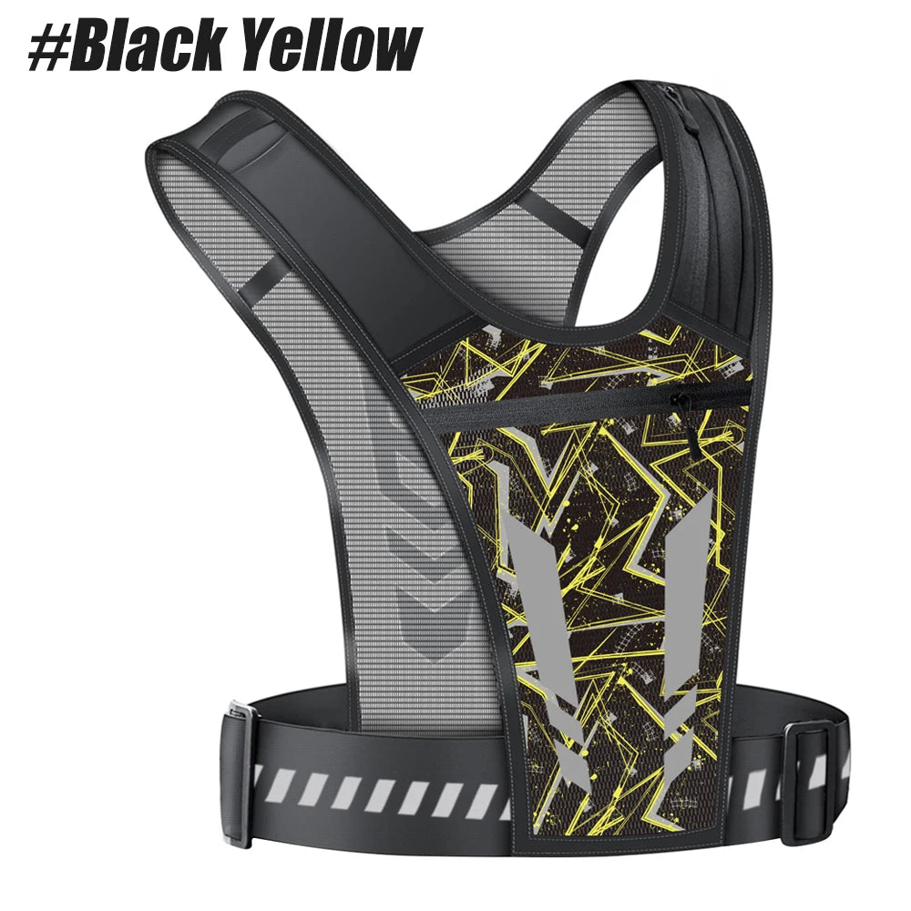 Reflektierende Lauf-Telefonhalter-Weste für Männer und Frauen, Joggen, Gehen, Sport, Fitnessstudio, Workout, 1 Stück verstellbare Träger mit Schlüssel Tasche