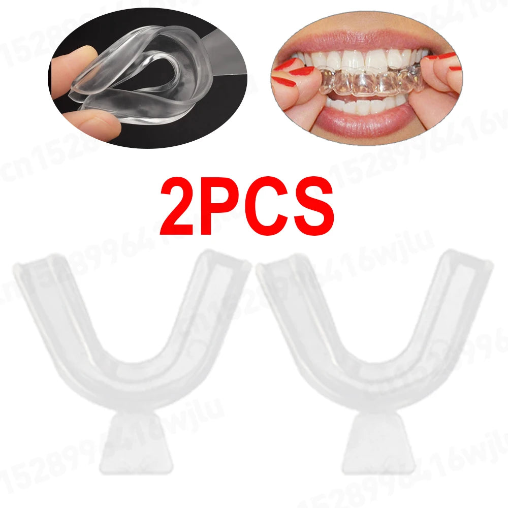 2-8PCS Antischnarchen Bruxismus Schlafmundschutz Tray Stoppt Zähneknirschen Schlafhilfe Nachtschutz Zahnfleischschutz Mundgesundheitspflege